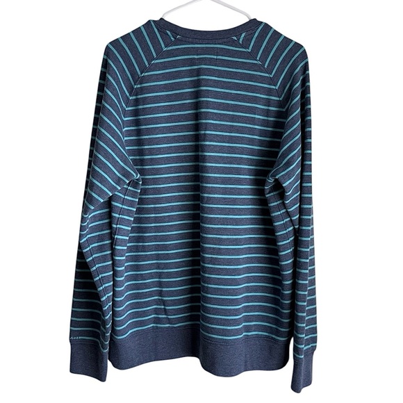 Men’s L.L. Bean Blue 'Lakewashed' Striped Cotton Crewneck Pullover Size Medium - Picture 3 of 11